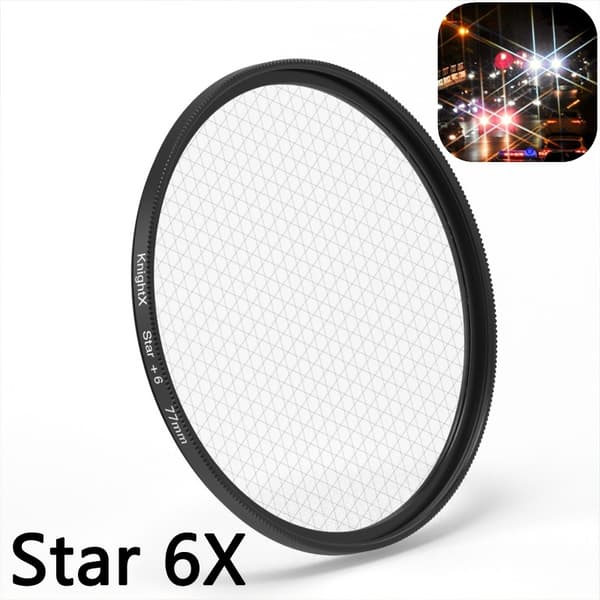 4 6 8 Linje Stjerneobjektivfilter Kameraobjektivfilter 58 mm filter til Canon Nikon Sony DSLR