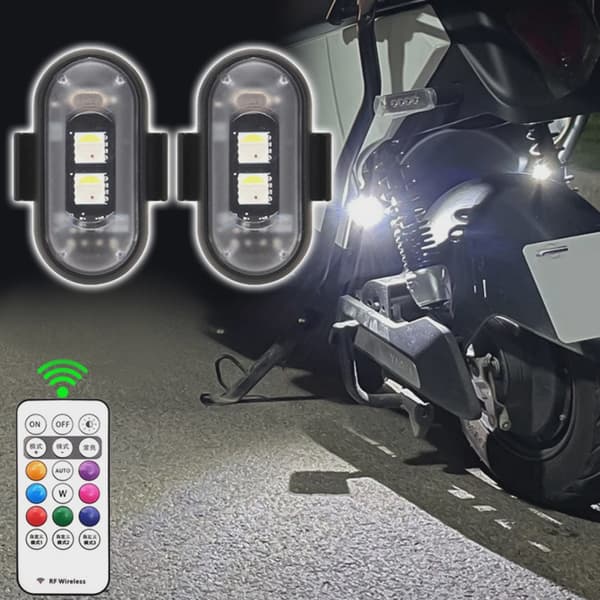 RGB LED-skootterin strobovalot langattomat pyörän vilkkuvalot sijainnin varoitustarvikkeet