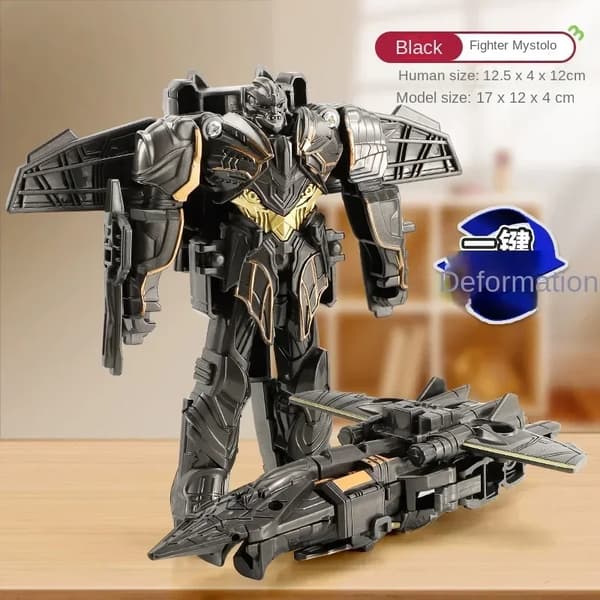Et-trins deformation bilrobotlegetøj - transformerende actionfigur til børn, puslespilsmodel