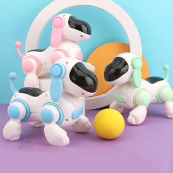 Interactive Bionic Robot Hundleksak för barn - Krypande, ljus & musik, perfekt present!