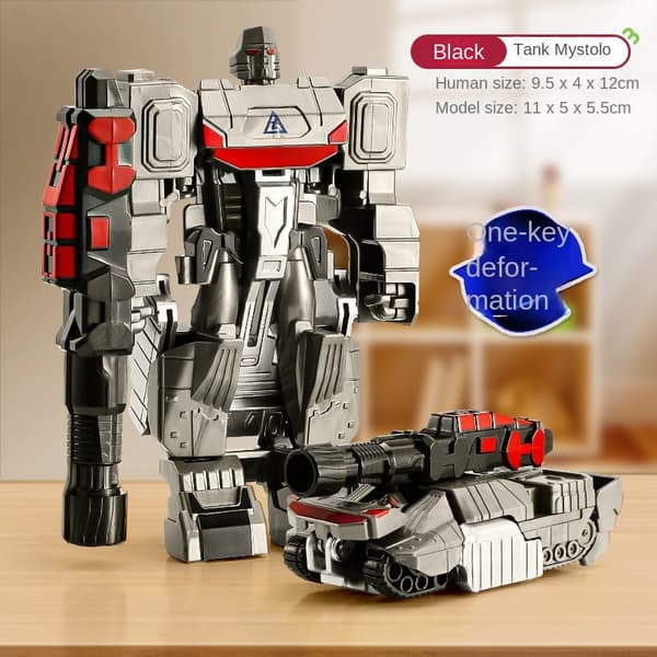 Et-trins deformation bilrobotlegetøj - transformerende actionfigur til børn, puslespilsmodel