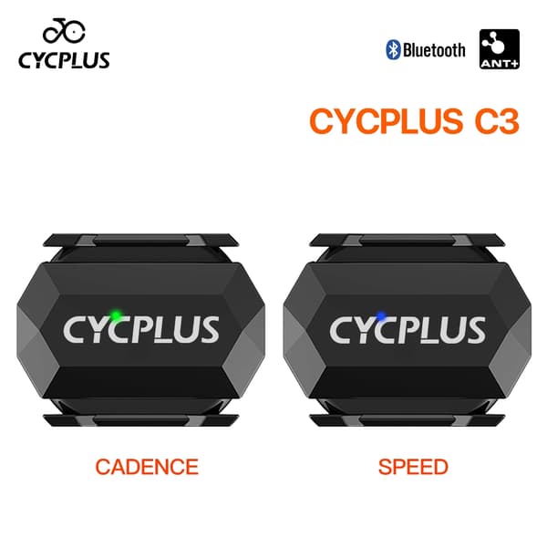 CYCPLUS Cykelcomputer med dobbelt sensor, speedometer, ANT+, Bluetooth, vandtæt, GPS, cykeltilbehør