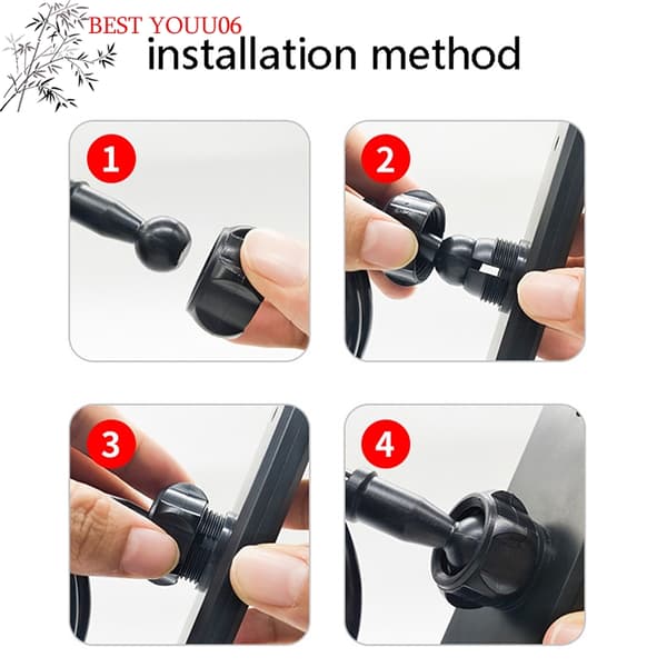 Universal stor mobilholder til stativbase til tabletmontering, justerbar adapter, spænde