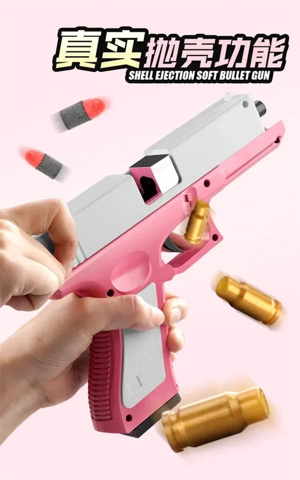 Shell Ejecting Airsoft Pistol Legetøjspistol til udendørs spil - Soft Bullet Shooting til børn
