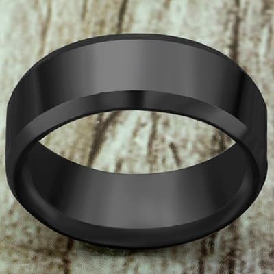 Ring Mænd 2023 Mode Titanium Stål Sort Klassisk Ring Til Mænd Bryllup Bands Mandlige smykker