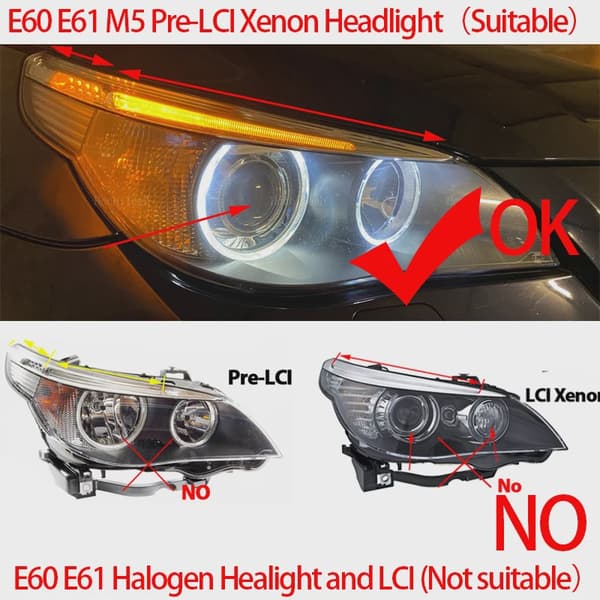 20W felfria vita LED-ängeljusringmarkeringslampor för BMW E87 E39 M5 E60 E61 E63 E64 M6 E65 E66 E83 X3 E53 X5