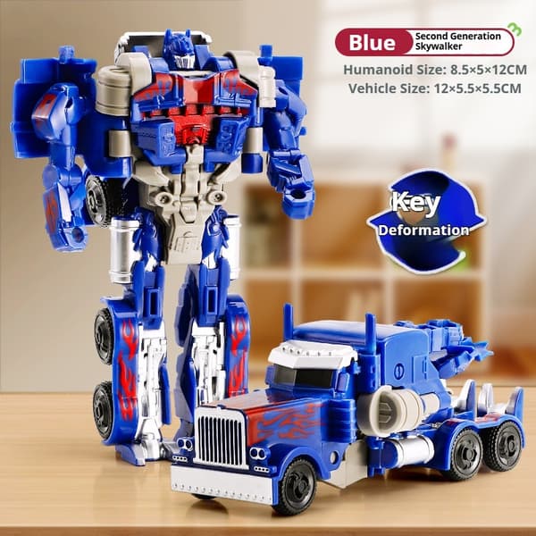 2025 Deformation Car Robot Legetøj - Et-trins transformerende actionfigur til børn, puslespilsmodel