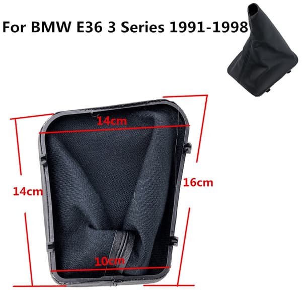 Läderväxelspaksknopp Gaiter Boot Cover Frame Spaken Shifter Krage För BMW E36 3-serie E30 E34 E39 E81 E82 E87 E88