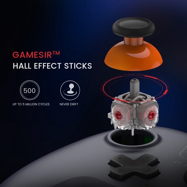 GameSir T4 Nova Lite trådløs gamepad-spilcontroller til Switch, Android, IOS, PC og Steam-spil Hall Effect-stick