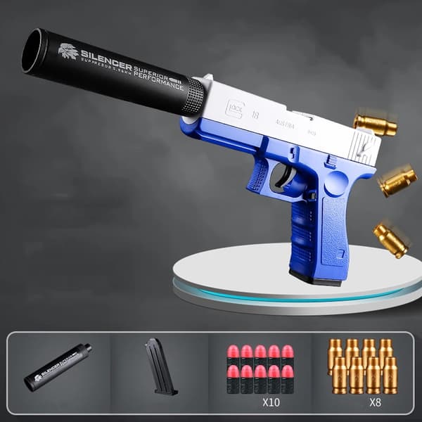 Shell Ejecting Airsoft Pistol Legetøjspistol til udendørs spil - Soft Bullet Shooting til børn