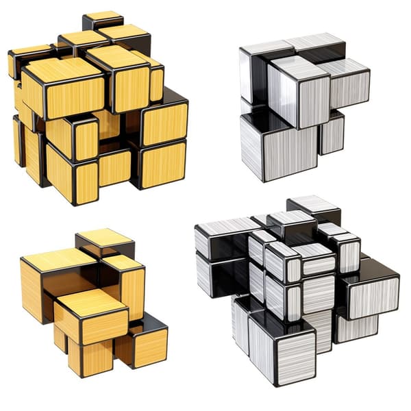 SENGSO Mirror Magic Cube 2x2 3x3 Golden Silver Magic Cubo Profession Pussel högkvalitativa barnleksaker