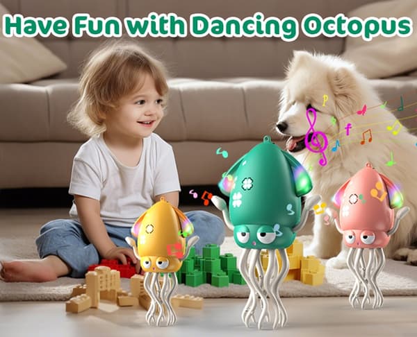 Interactive Magic Dancing Octopus Toy with Lights & Music for Kids - Crawling Squid Gift