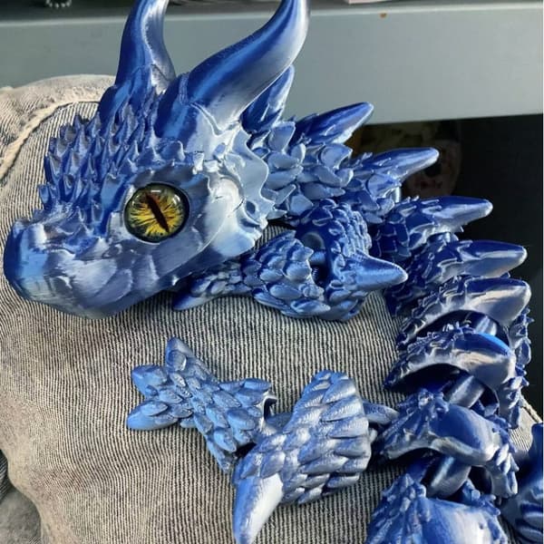 3D-tryckt Magic Dragon Toy – Ledad rörlig ledfidget – Gåva för skrivbordsdekorationer