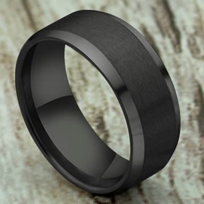 Ring Mænd 2023 Mode Titanium Stål Sort Klassisk Ring Til Mænd Bryllup Bands Mandlige smykker