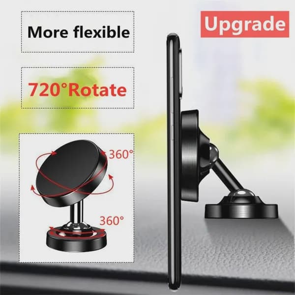 Magnetisk Bilholder Dashboardmonteringsstativ til iPhone Samsung Xiaomi