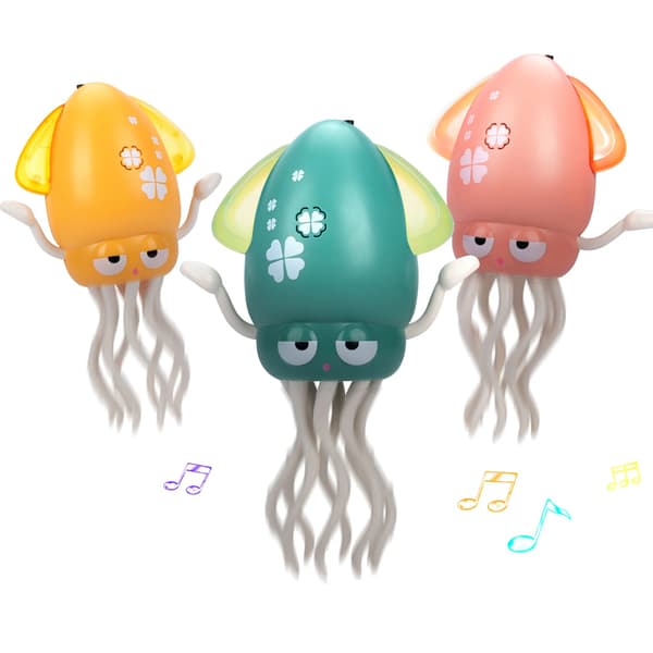2025 Interactive Dancing Squid Toy for Toddlers - Light, Music & Tummy Time Fun Present