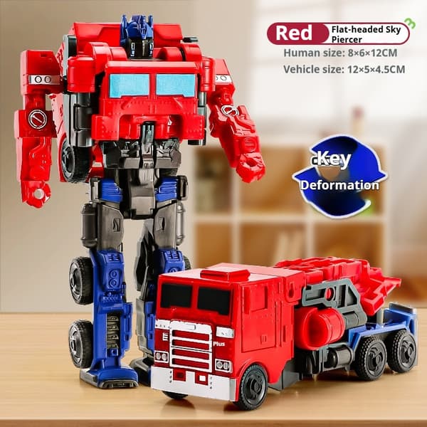 2025 Deformation Car Robot Legetøj - Et-trins transformerende actionfigur til børn, puslespilsmodel