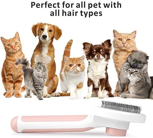 Selvrensende Slicker Brush til hunde og katte fjerner underulden