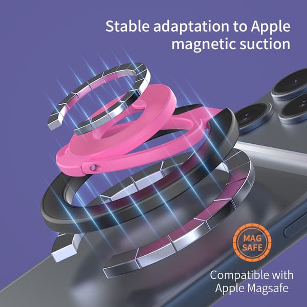 MagSafe dubbelsidig magnetisk telefonhållare vikbart stativ greppfäste för iPhone