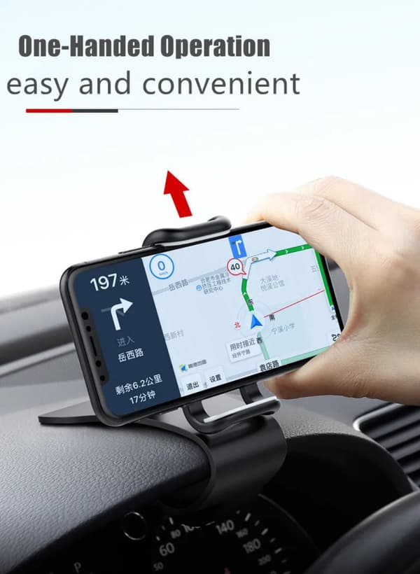 Universal Biltelefonholder Dashboardmontering 360° Drejelig GPS-beslag til iPhone Xiaomi