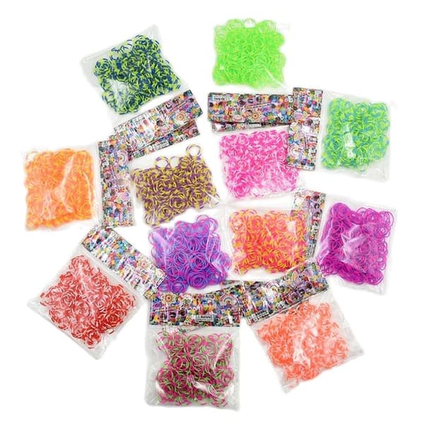 Rainbow Loom gummiband för barn - DIY Craft Armband Kit, perfekt julklapp