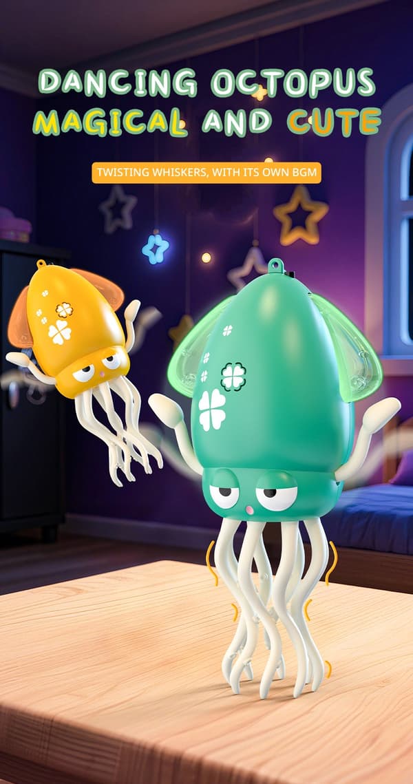 Interactive Magic Dancing Octopus Toy with Lights & Music for Kids - Crawling Squid Gift