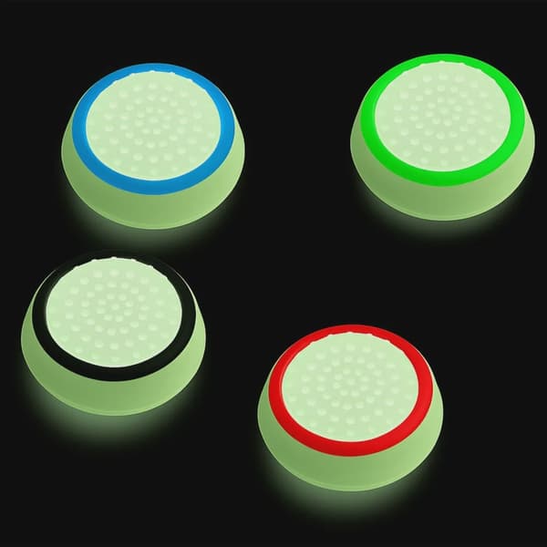 4/8/12 stk. joystick silikone lysende tommelfingergrebskapper til Nintendo Switch 2/PS4/XBOX PS5 controller til Switch-tilbehør