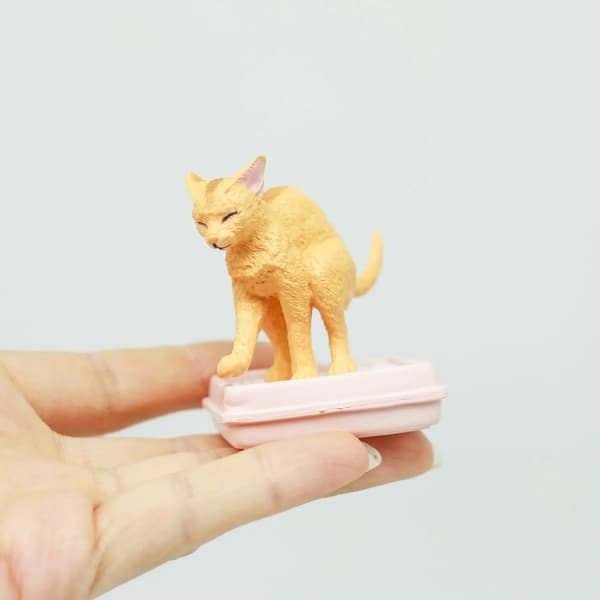 Simulering Djur Kattscen Kawaii Anime Statisk statisk statyett Blind Box Leksaker Samling Desktop Ornament Barn Presenter