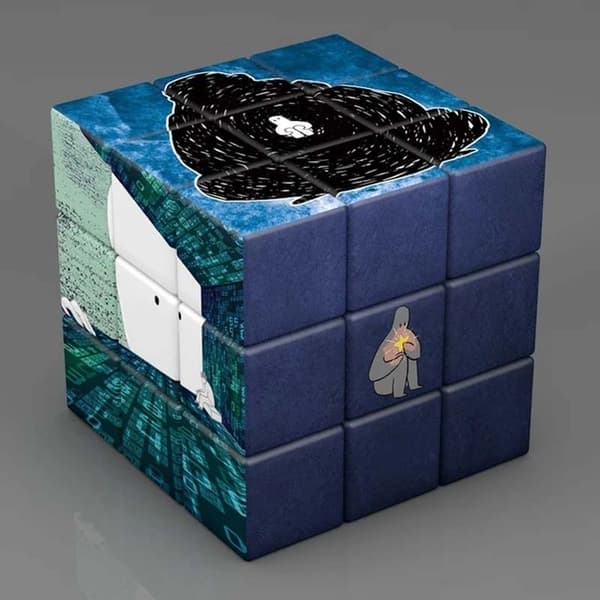 3x3x3 Magic Cube Planeter Astronauter Berömda målningar Kändiskonst Magic Cube Barnpussel Magic Cube Leksaker Gåvor