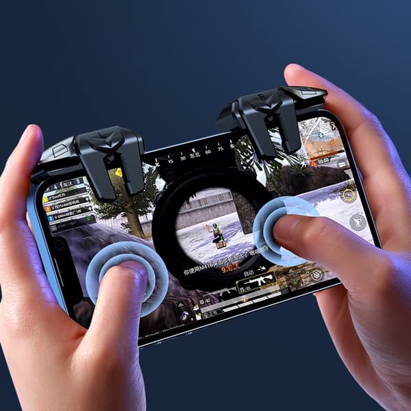 2 stk. mobil gamepad trigger joystick latensfri kontrol til PUBG spil shooter fire-knap controller til iPhone Android telefon