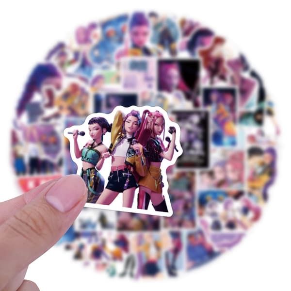 55 STK KPop Demon Hunter Stickers - Søde Derpy Tiger Decals til telefon, bærbar computer, skateboard og mere