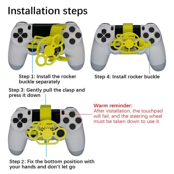 Mini styring 3D-printhjul til PS4-controller racerspil hjælpecontroller spil joystick simulator gamepad