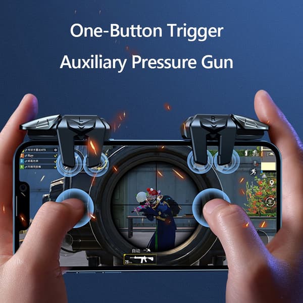 2 stk. mobil gamepad trigger joystick latensfri kontrol til PUBG spil shooter fire-knap controller til iPhone Android telefon