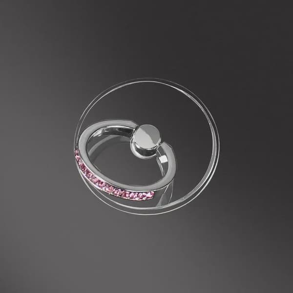 Diamant Transparent 360° Roterende Telefonringholder Universal Greb til iPhone iPad Tablet