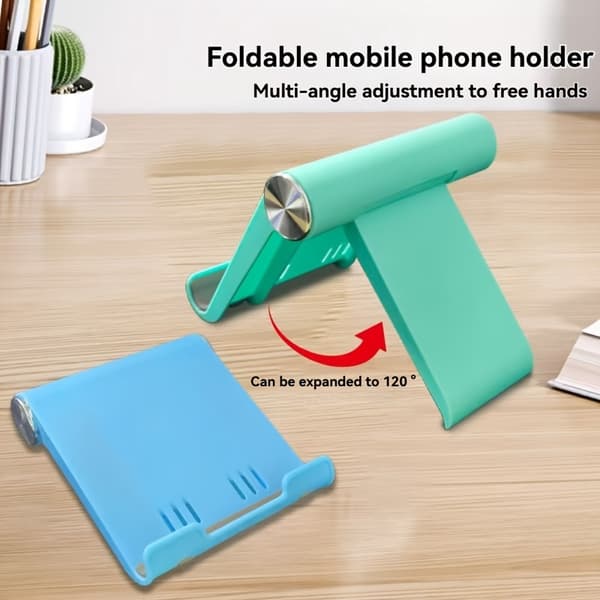 Bærbar, foldbar telefonholder i ABS-materiale til smartphones og tablets