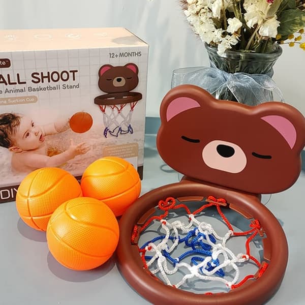 Mini Bear Basket Badleksaksset för barn - Kul poolspel för badtid