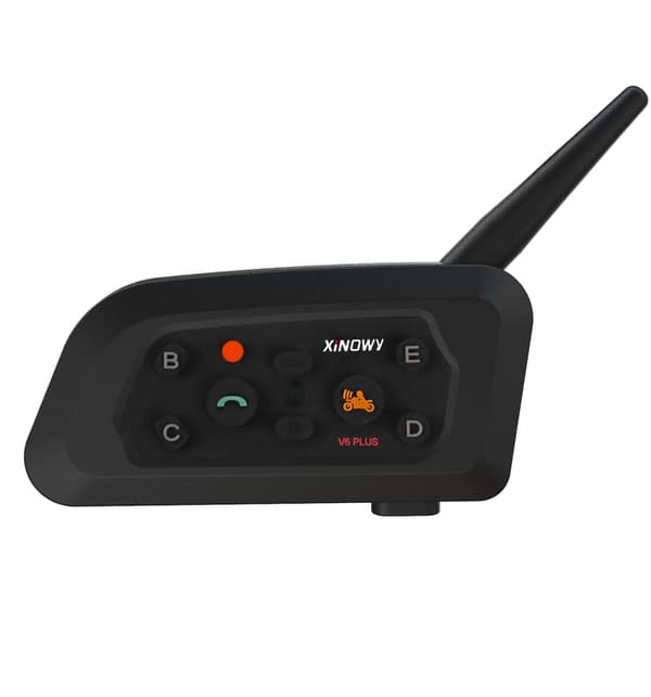 XINOWY V6 Plus Motorcykelhjälm Bluetooth Headset Intercom 1200M Interphone Communicator Vattentät 6 Förare