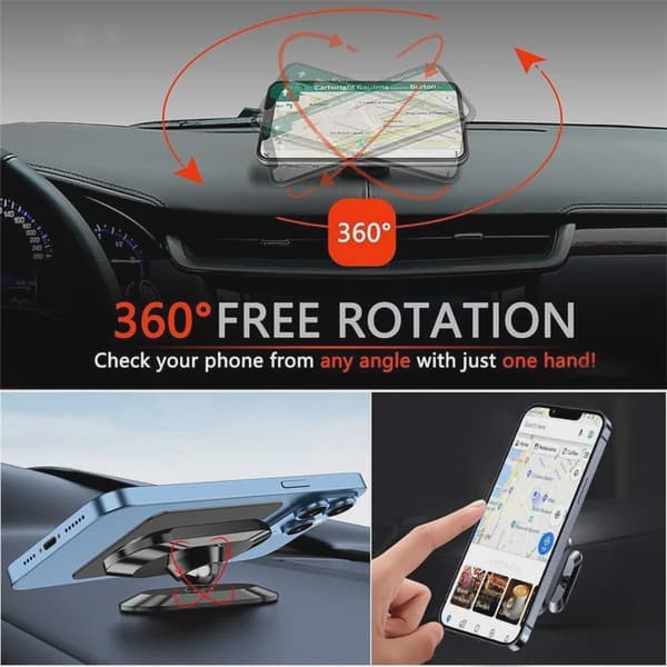 360° roterende magnetisk universal bilholder til iPhone Xiaomi Samsung mobilstativ
