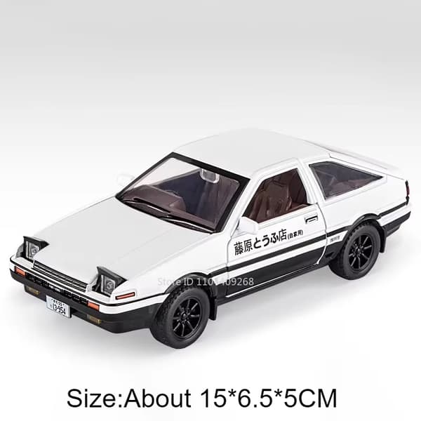 1:30 Skala Initial D AE86 Legetøjsbilmodel Legeringskarosseri Gummidæk Støddæmpning Pull Back Simuleringskøretøjer Drengefødselsdagsgave