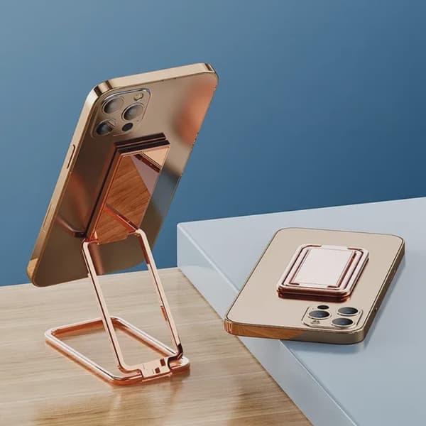 Universal zinklegering foldbar ringtelefonholder magnetisk biltablet skrivebordsgreb