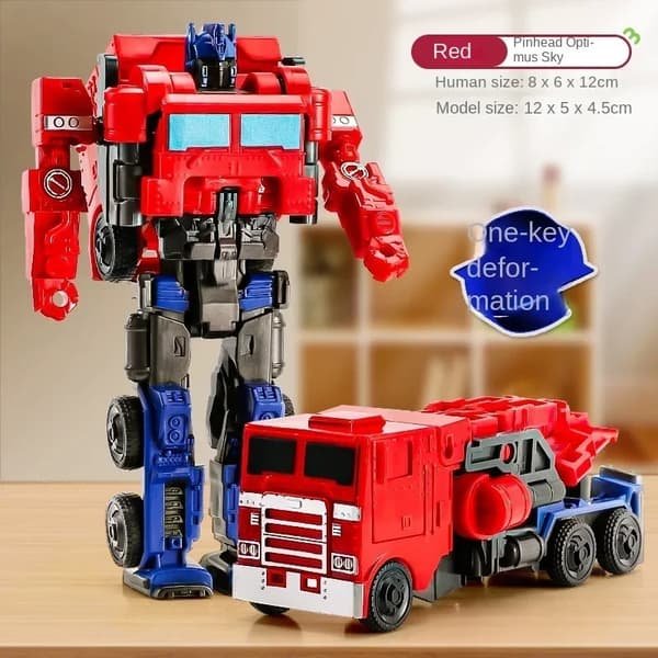 Et-trins deformation bilrobotlegetøj - transformerende actionfigur til børn, puslespilsmodel