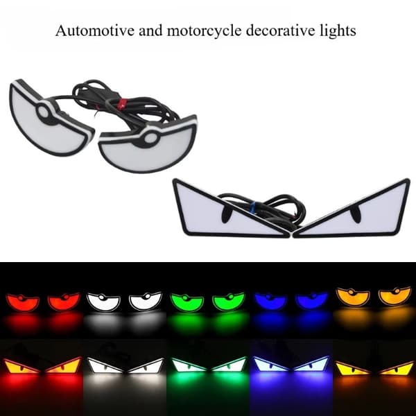 Fin Universal Motorcykel LED Devil Eyes Dynamisk Forlygte Mini Projektor Linse Lampe Motorcykel Tilbehør