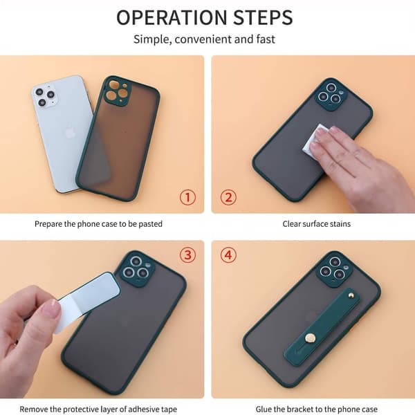 Universal håndledsfingergreb telefonholder stativ til iPhone Xiaomi mobiltelefon
