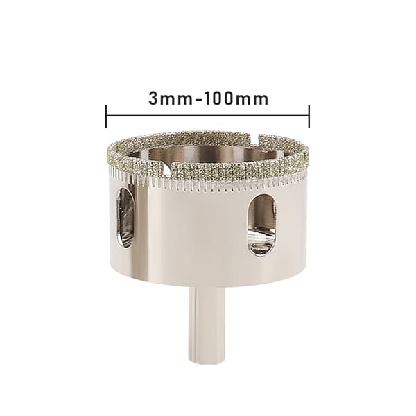 1-delt 3-100 mm diamantbelagte glashulsavbor, borekrone til fliser, marmor, keramik