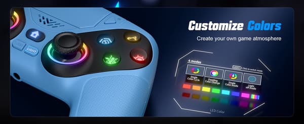 Trådløs controller til PS5/PS5 Pro/PS5 Slim/PC med Hall Joystick, dobbelt vibrations-gamepad, Turbo Dual Sense-programmering