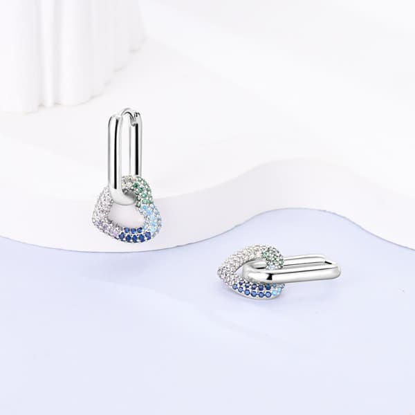 925 Sølv Hoop Øreringe Til Kvinde Pendientes Zirkon Hjerteform Stjerne Eardrop Originale Øreringe Modesmykker