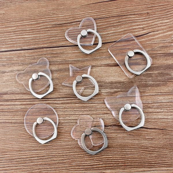 Klar Katte Fingerring Mobiltelefon Standholder til iPhone XS Huawei Samsung Bilmontering