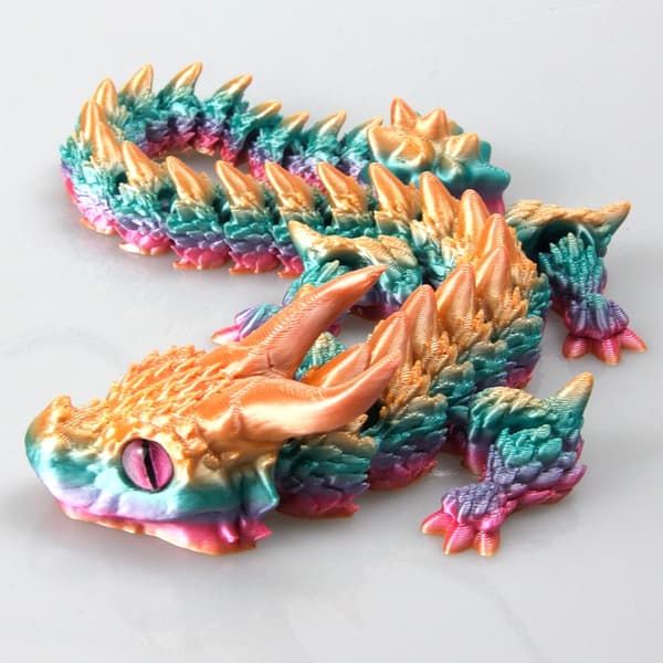 3D-tryckt Magic Dragon Toy – Ledad rörlig ledfidget – Gåva för skrivbordsdekorationer