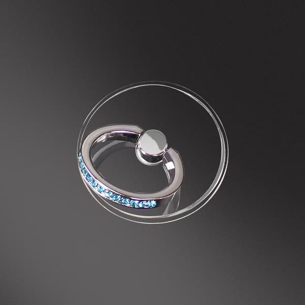 Diamant Transparent 360° Roterende Telefonringholder Universal Greb til iPhone iPad Tablet