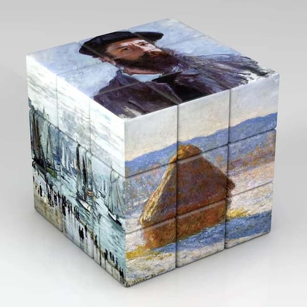 3x3x3 Magic Cube Planeter Astronauter Berömda målningar Kändiskonst Magic Cube Barnpussel Magic Cube Leksaker Gåvor